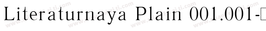 Literaturnaya Plain 001.001字体转换